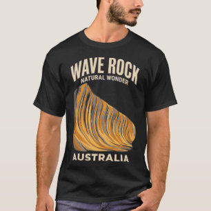 T-shirt Wave Rock Australie Affiche de Voyage Rétro Vintag
