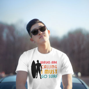 T-shirt Waves appelle Funny Summer vintage graphique