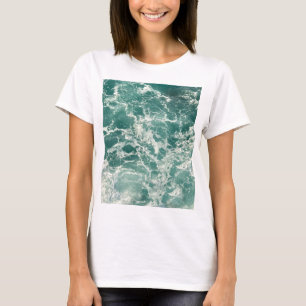 T-shirt Waves Blue Green