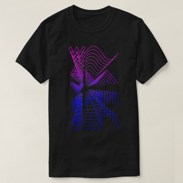 T-shirt Waves Waveform Audio Digital Design Cadeau modulai (Design devant)