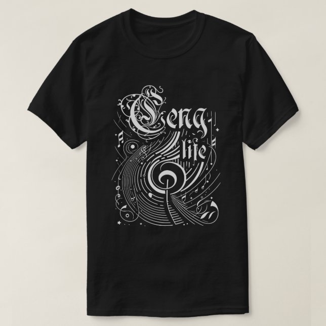 T-shirt Wavy Music Ceng Life (Design devant)