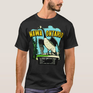 T-shirt Wawa Ontario Plus grand Vintage voyage d'oie