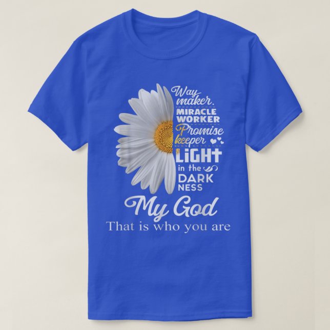 T-shirt Way Maker Miracle Worker Promise Keeper Light Jesu (Design devant)