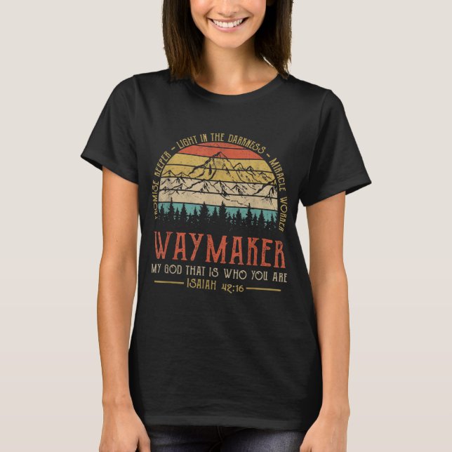 T-shirt Waymaker Miracle Worker Promesse Keeper Christian (Devant)