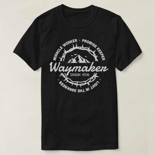 T-shirt Waymaker Miracle Worker Promesse Keeper Jésus Chri (Design devant)