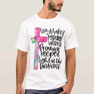 T-shirt Waymaker Miracle Worker Rainbow Christian