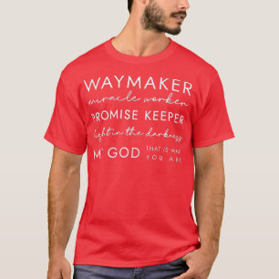 T-shirt Waymaker Promesse Keeper Miracle Worker Christian
