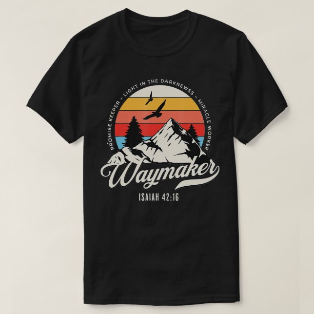 T-shirt Waymaker Promise Keeper Miracle Worker Christian B (Design devant)