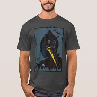 T-shirt WB100 DC Comics Batman Classique Catwoman Skyline 