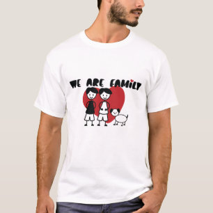 T-shirt We Are Family - Gay thème deux hommes et chien