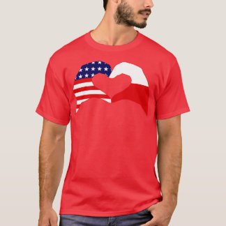 T-shirt We Heart USA Pologne Patriot Flag Series