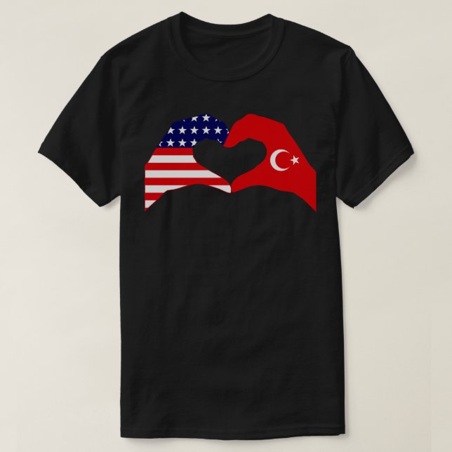 T-shirt We Heart USA Turquie Patriot Flag Series (Design devant)