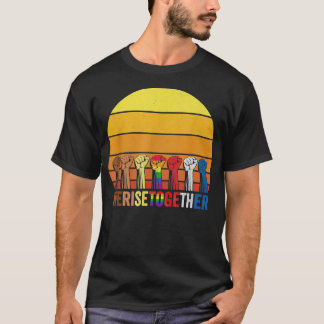 T-shirt We Rise Together Black Lives Matter Equality Socia