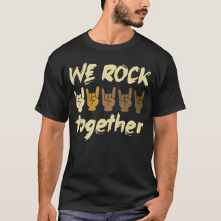 T-shirt We Rockogether Hands Music Lover Unity Diversity I