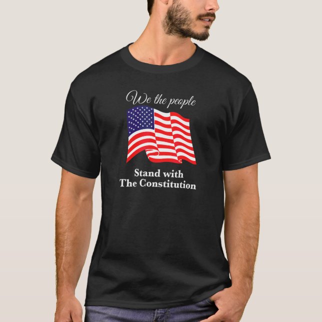 T-shirt We The People Stand With The Constitution  Usa Fre (Devant)