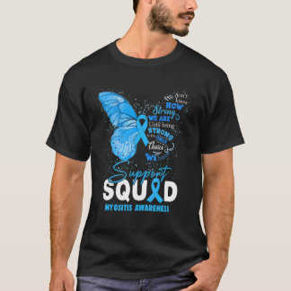 T-shirt We Wear Blue Butterfly Support Myositis Awareness