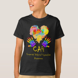 T-shirt We Wear Rainbow Heart For Congenital Adrenal