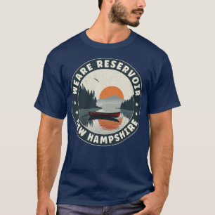 T-shirt Weare Réservoir New Hampshire coucher de soleil