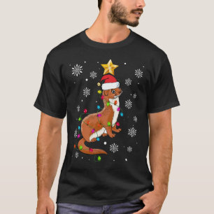 T-shirt Weasel Lighting Xmas Tree Matching Weasel Christma