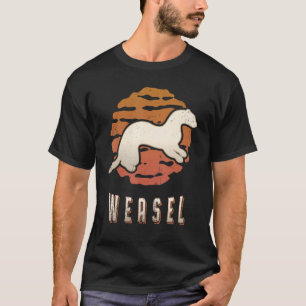T-shirt Weasel Vintage Retro Classic animal coucher de sol