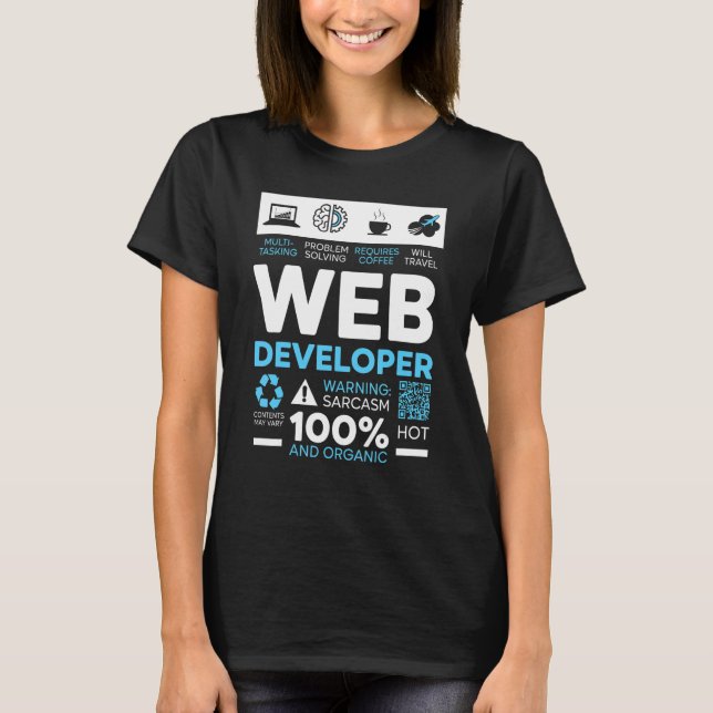 T-shirt Web developer IT Guy Computer Site Web Development (Devant)