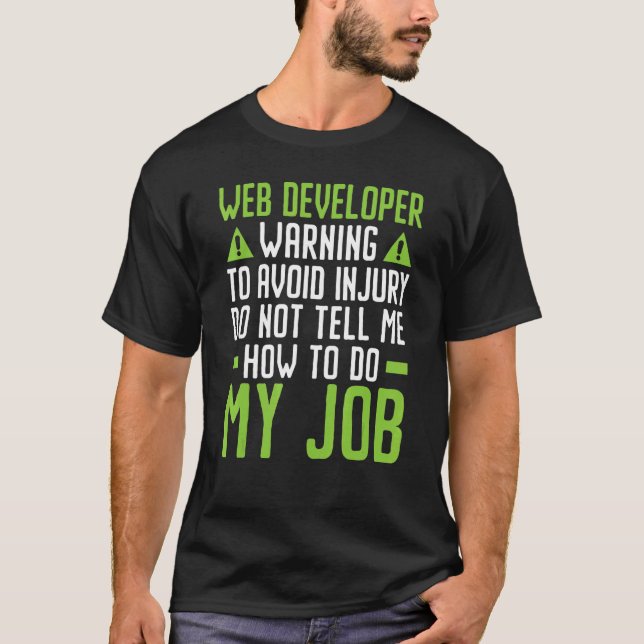 T-shirt Web Developer IT Guy Computer Website Development  (Devant)