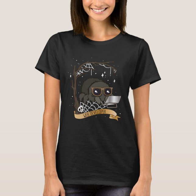 T-shirt Web Developer Spider Front End Developer Web Desig (Devant)