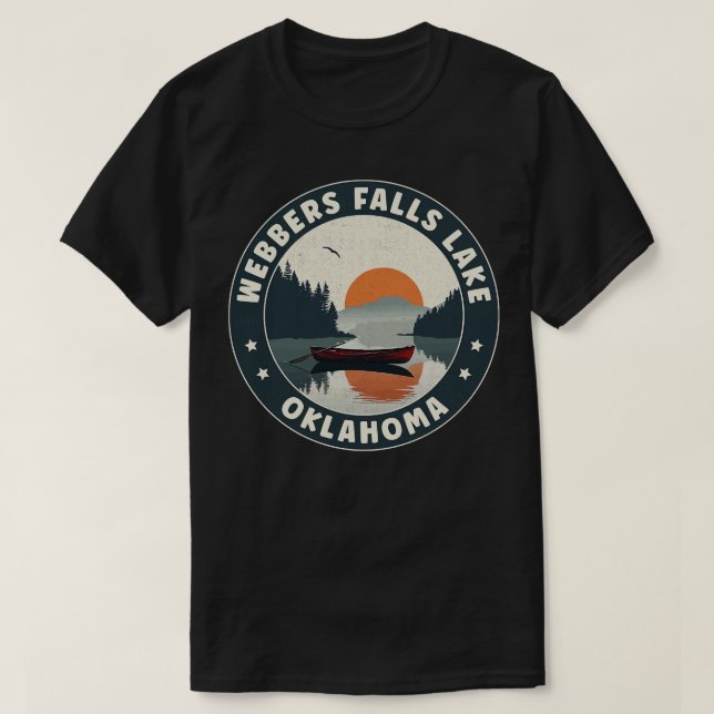 T-shirt Webbers Falls Lake Oklahoma Sunset (Design devant)