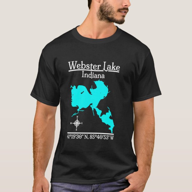 T-shirt Webster Lake - Indiana (Devant)