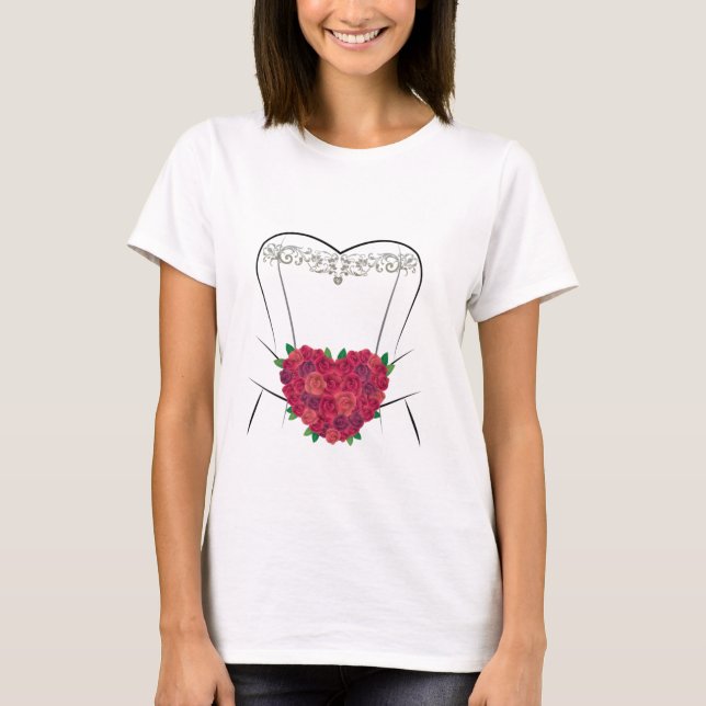 T-shirt Wedding Dress T Shirt, Simple Marriage Bridal Show (Devant)