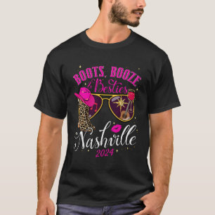 T-shirt Week-end entre filles 2024 Nashville Bottes Alcool