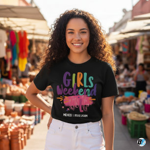 T-shirt Week-end entre filles Lieu personnalisé Da