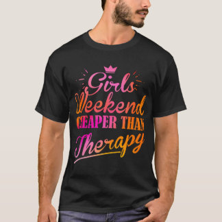 T-shirt Week-End Filles Moins Cher Qu'Une Thérapie 2024 Fi