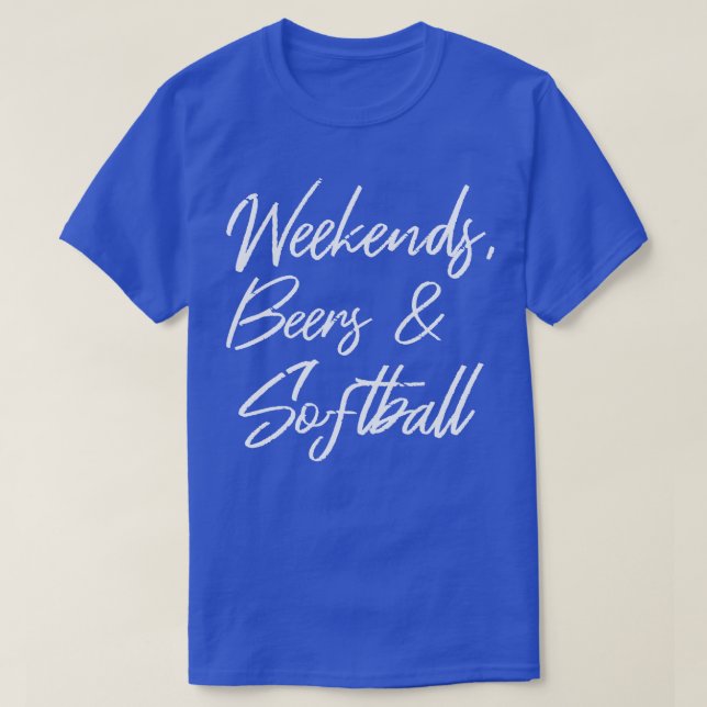 T-shirt Week-ends Bières Et Softball III 2 (Design devant)