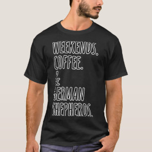 T-shirt Week-ends Café allemand bergers chien