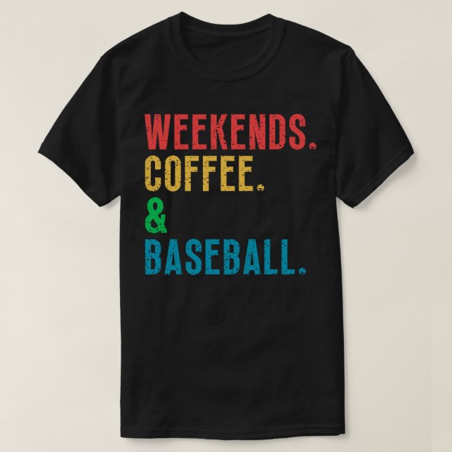 T-shirt Week-ends Café et Baseball 11 (Design devant)