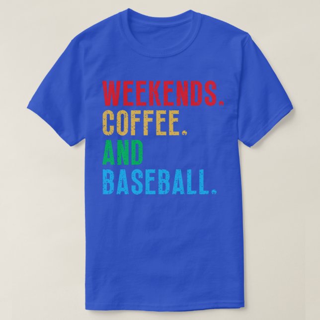 T-shirt Week-ends Café et Baseball 2 (Design devant)