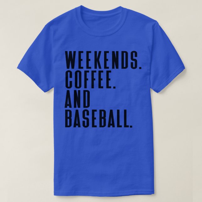 T-shirt Week-ends Café et Baseball 23 (Design devant)