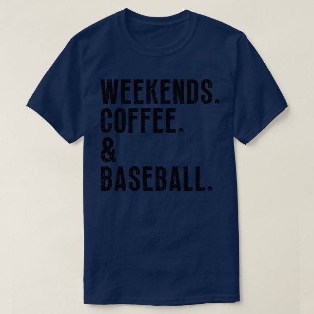 T-shirt Week-ends Café et Baseball 31 (Design devant)