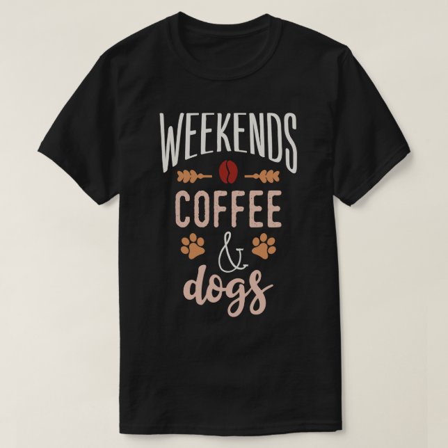 T-shirt Week-ends Café Et Chiens 1 (Design devant)
