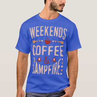 T-shirt Week-ends Café Et Feu De Campagne