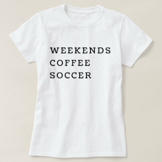T-shirt Week-ends Café Football Femme Minimaliste