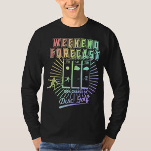 T-shirt Weekend prévision Golfing avec une chance de Gol d