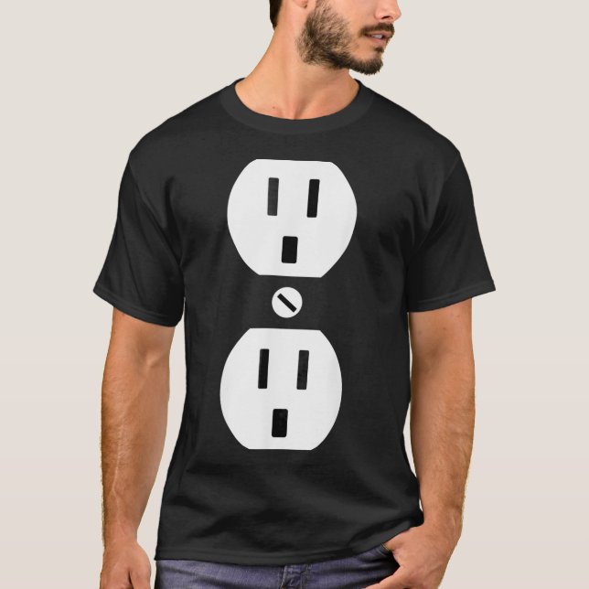 T-shirt ween 2\Couple Plug Costume de jumelage de prise (Devant)