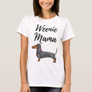T-shirt Weenie Mama Drôle Dachshund Amant Weiner Chien Cad