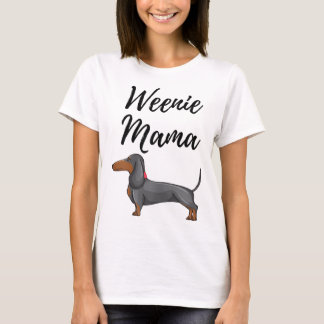T-shirt Weenie Mama Drôle Dachshund Amant Weiner Chien Cad