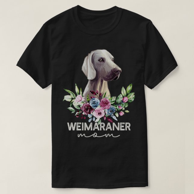 T-shirt Weimaraner Cadeaux Chien Maman (Design devant)