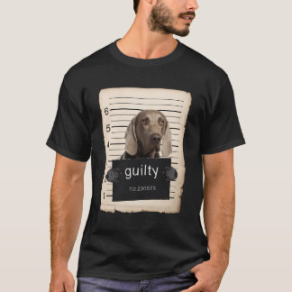 T-shirt Weimaraner Chien Mug Tiré Mauvais Chien