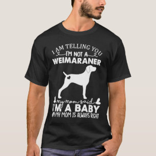 T-shirt Weimaraner Chien Pour Femmes Maman Mama Baby Chien