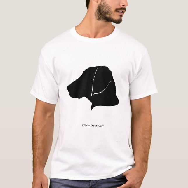 T-shirt Weimaraner - silhouette noire (Devant)